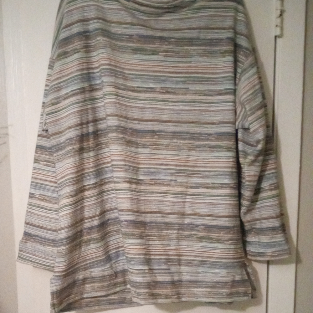 C J Banks Women's Striped Crew Neck Multicolor Sweater Size2X - Picture 2 of 6